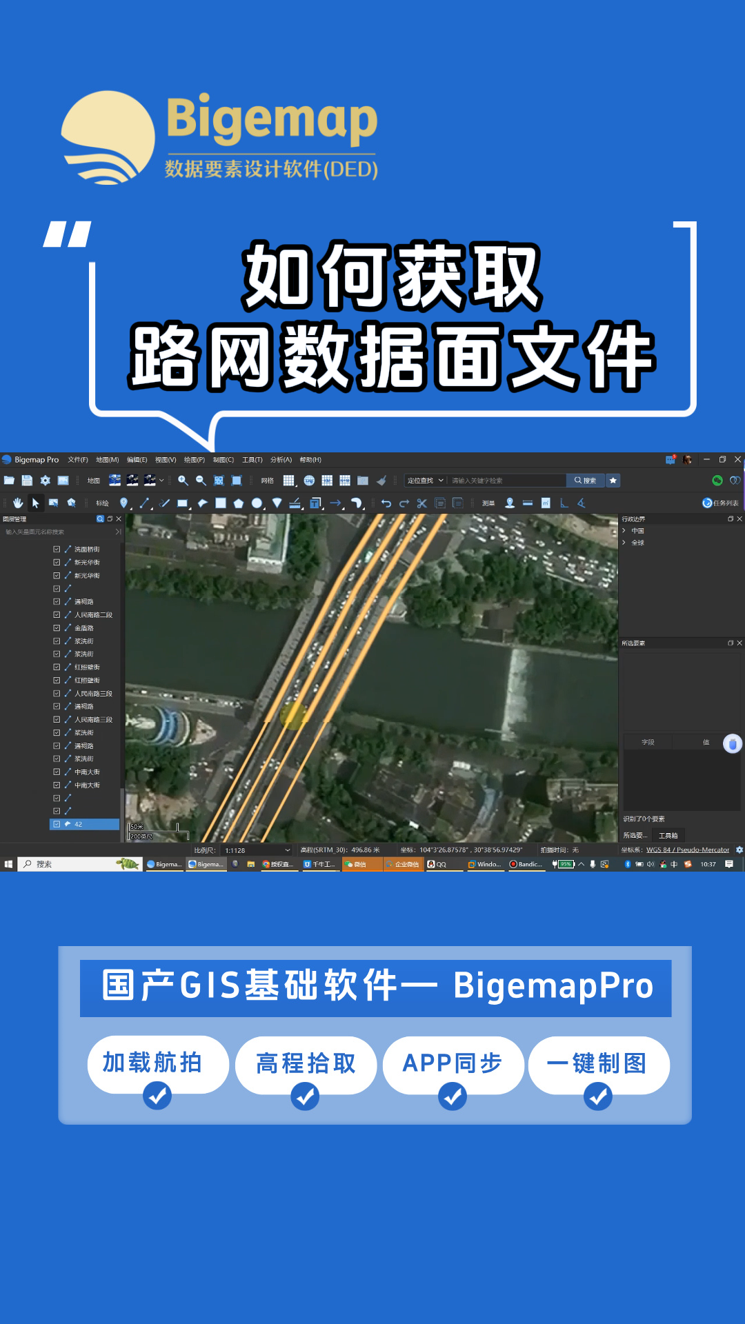 BigemapPro如何獲取路網數據面文件